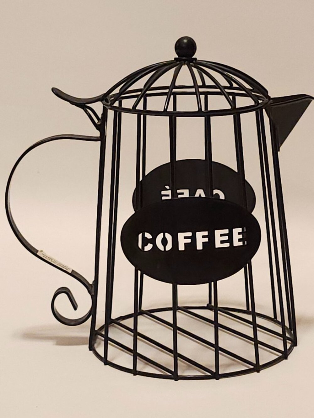 COFFE POD Coffee Pot Holder Wire Cage COFFEE CAFE Hollowed Coffee Capsule Storag